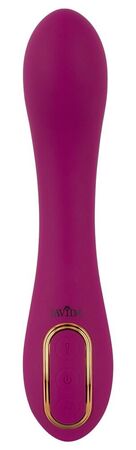 Лиловый вибратор с функцией расширения Inflatable Vibrator - 21,1 см.